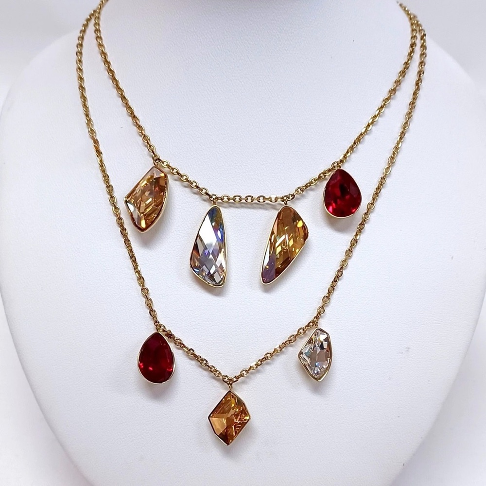 Swarovski Atelier Jason Wu collaboration Elegant Multi-Stone Necklace.